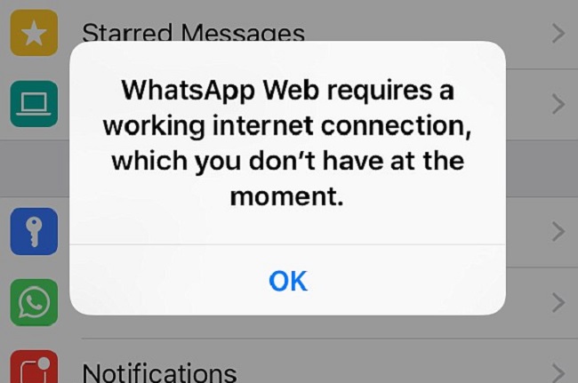 whatsapp not working