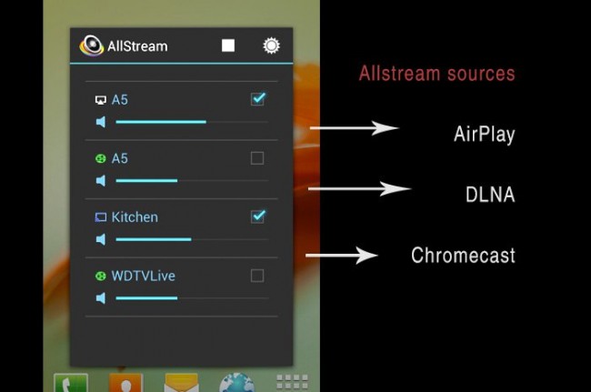 stream from any Android to Apple TV-Allstream