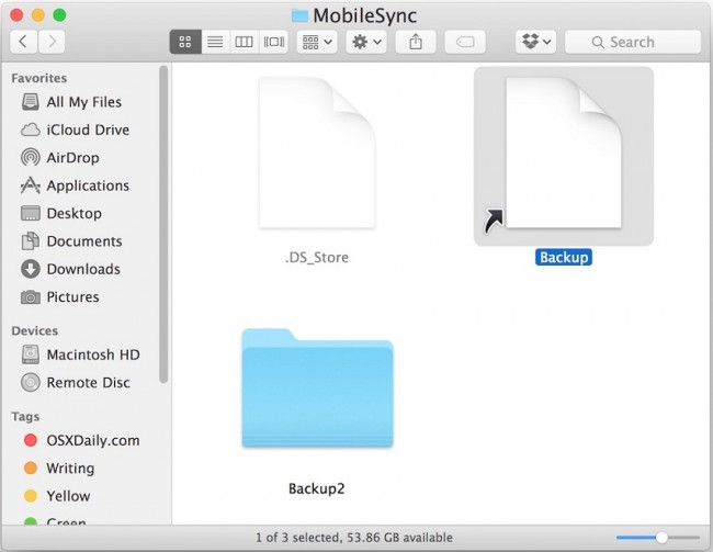 Back up iPad Files to External Hard Drive with iTunes- quite terminal