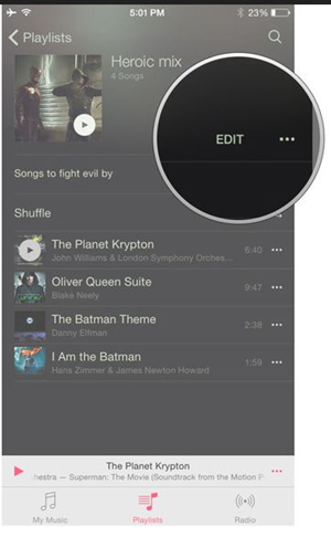 Delete Playlist from iPhone - Select iPhone Playlist to Delete