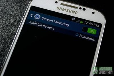 use Allshare Cast to turn on screen mirroring on Samsung Galaxy-make a list of all the available devices