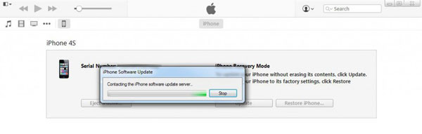 start to get iPhone out of Recovery Mode with iTunes