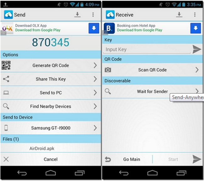 android file transfer apps-Send Anywhere