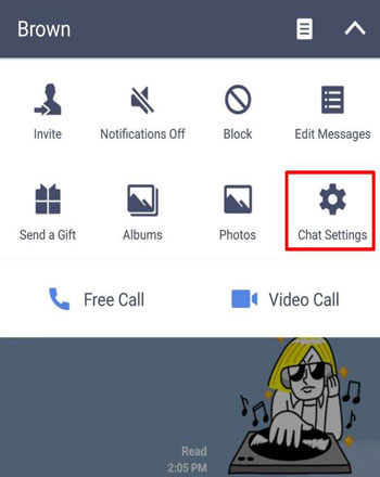 backup line chat manually-Go to the chat settings
