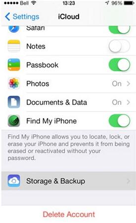 find iphone backup location to delete