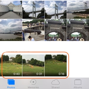 Email iPhone Videos - Choose Camera Roll