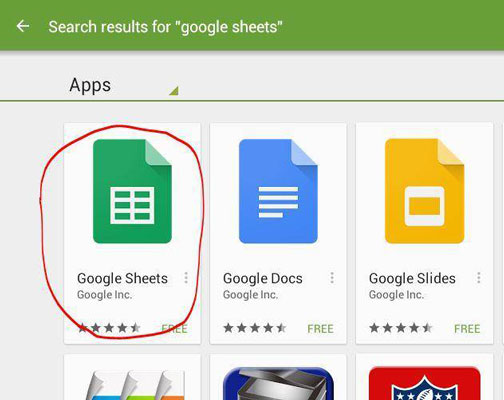 download google sheets app