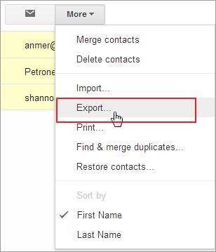 how to backup google contacts to pc