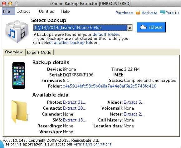 iTunes Backup Extractor: iphone backup extractor