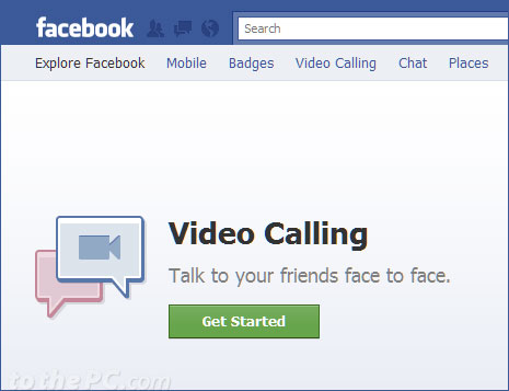 facebook video call set up