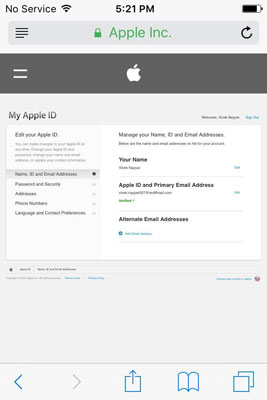 Change iCloud Account Apple ID