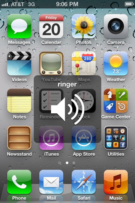 ringer on iPhone