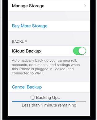 start to backup iPhone notes with iCloud