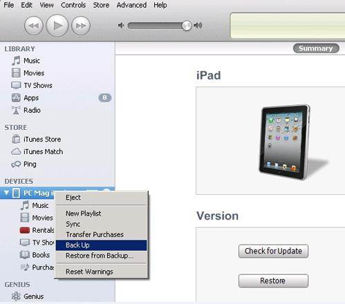 backup iPhone notes with iTunes
