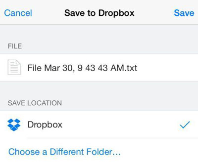 backup iPhone notes with Dropbox