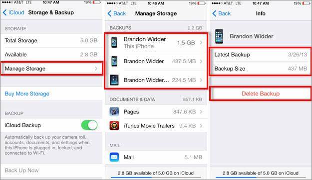 how to access icloud backup content