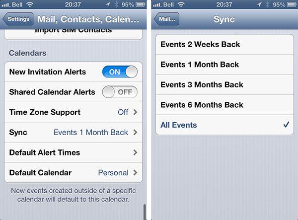 iPhone calendar problems-Unable to add or disappearing events