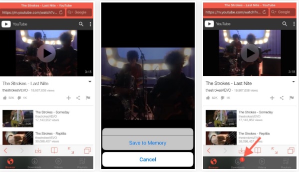 Save YouTube videos to camera roll