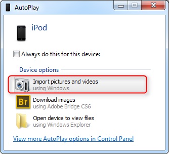 How to transfer photos from ipod touch to computer-Transfer Photos from iPod to Computer with AutoPlay