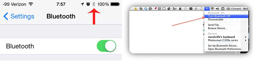how to use airdrop from mac to iphone - Turn on Bluetooth on iPhone and Mac
