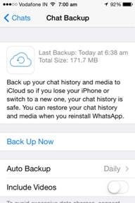 backup whatsapp messages-tap on the option Auto Backup