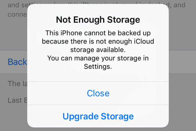 icloud storage not enough