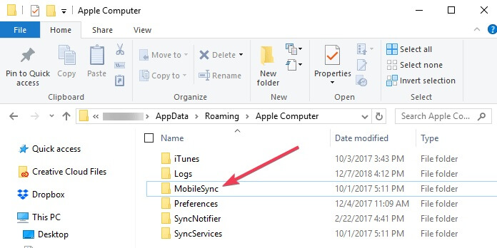 check the itunes backup file location