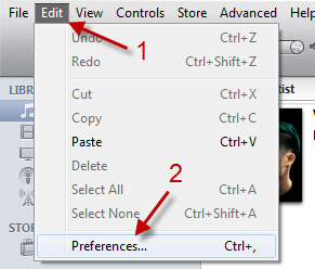 preferences button