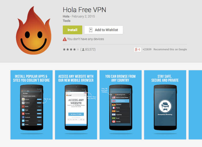 hola free vpn