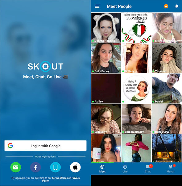 skout change location