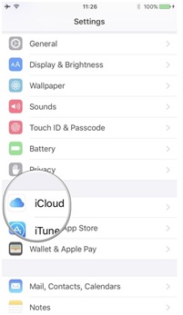 Sync iPhone Calendar - Tap Settings