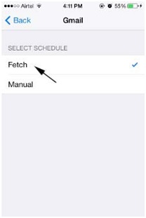 Sync iPhone Calendar - Tap Fetch