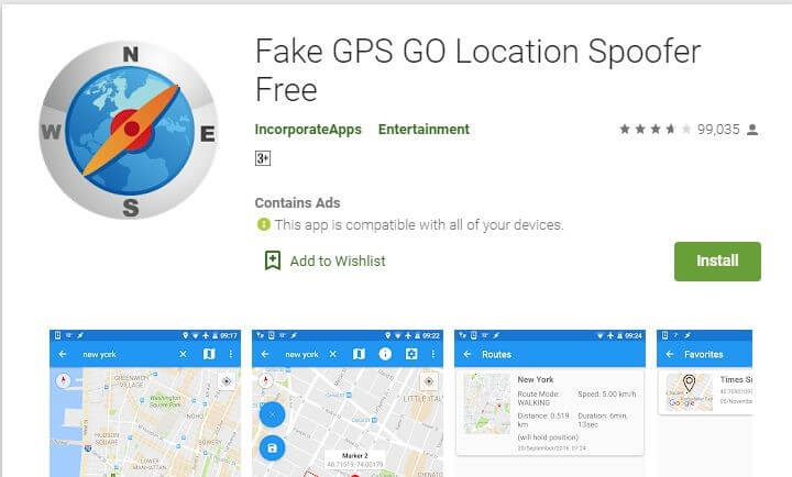 way to install fake gps