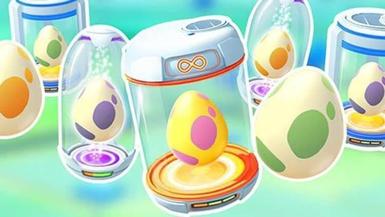 Pokémon Go eggs in the incubator waiting to hatch