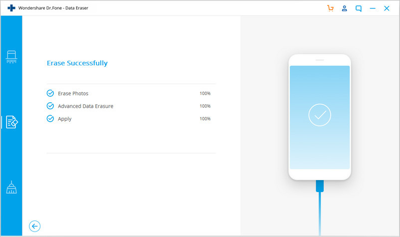Erase Private Data finished