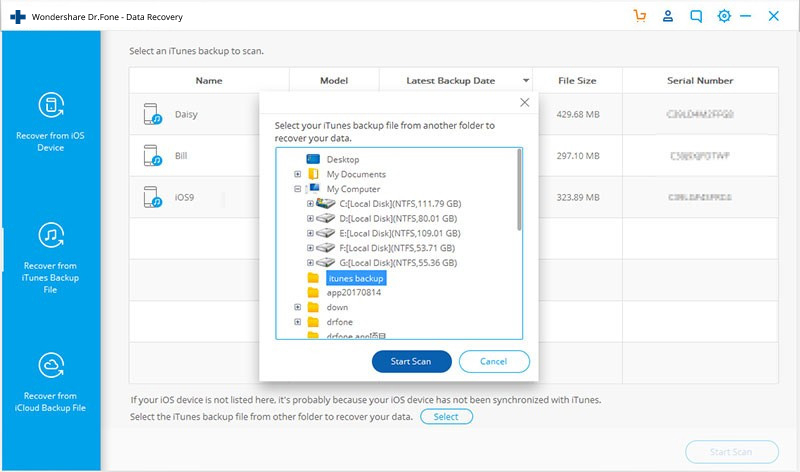 scan your device for disappeared notes