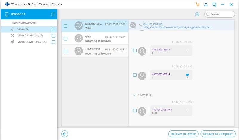 restore viber to ios device
