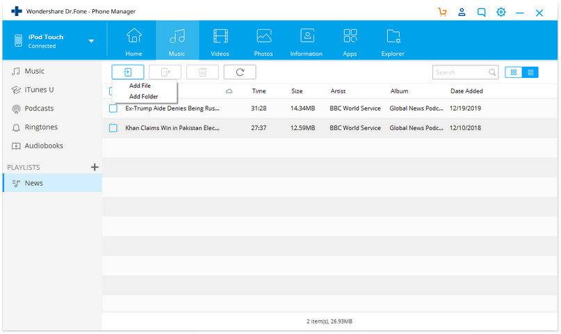 how to transfer music from external hard drive to ipod